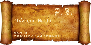 Pláger Nelli névjegykártya